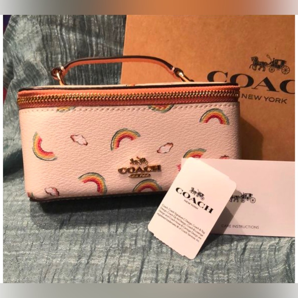 Coach Rainbow Print Vanity Jewelry Case